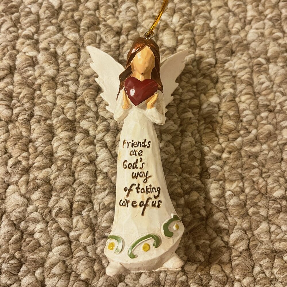 Friends Are God’s Way Angel Resin Seasonal Ornament **Brand New**
